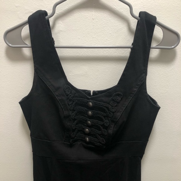 Hot Topic Royal Bones Black Rope Bodice Hi Low Dress - Picture 4 of 8